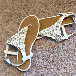 Rampage girls sandal with glitter and rhinestones